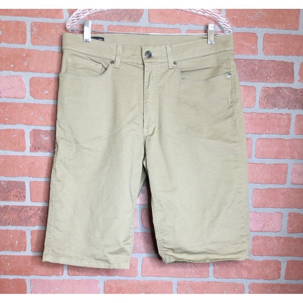 Oakley Mens Custom Fit Tan Khaki Shorts Size 34 Made In Italy